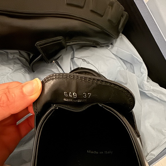Brushed Prada leather Monolith loafers - Picture 3 of 4